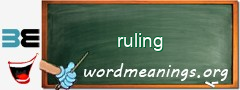 WordMeaning blackboard for ruling